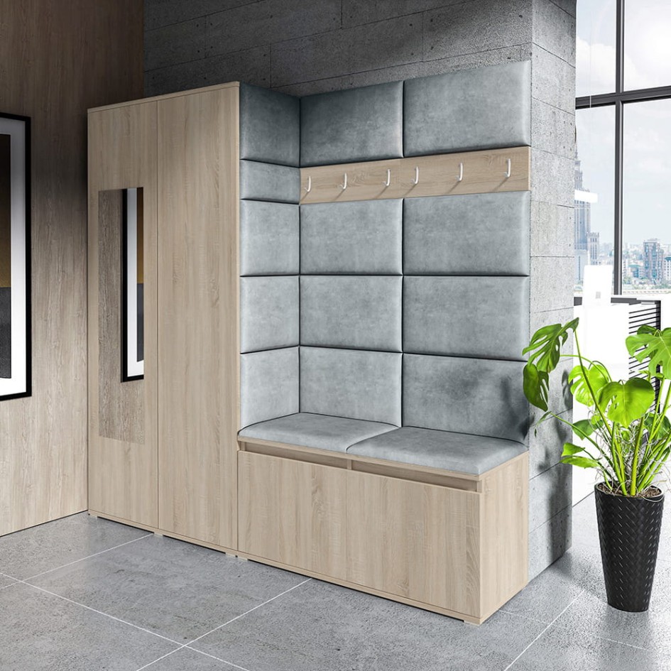 Garderoba CLEO w tkaninie Trinity 14, dąb sonoma #1
