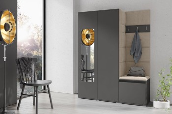 Garderoba HARRY w tkaninie Trinity 2, grafit