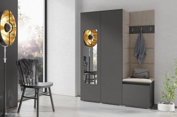 Garderoba HARRY w tkaninie Trinity 3, grafit