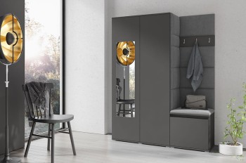 Garderoba HARRY w tkaninie Trinity 15, grafit