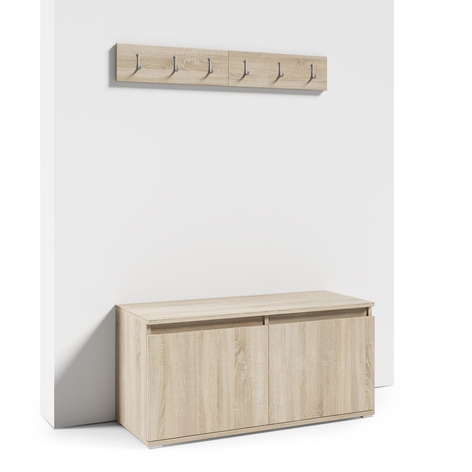 Szafka na buty z wieszkami EMI 100 komplet sonoma_Shoe cabinet Emi 100 set sonoma.jpg