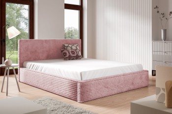 Łóżko tapicerowane Teo 140x200 w tkaninie sztruks Tilia 62