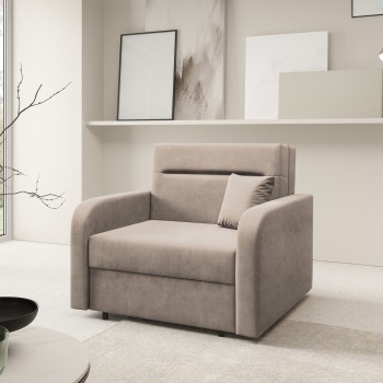 Rozkładany fotel sofa Amerykanka Orvi I Paros 02 beżowy