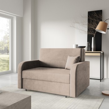 Rozkładany fotel sofa Amerykanka Amora II Paros 02 beżowy
