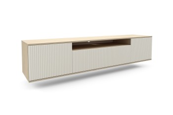 Szafka RTV Capri Premium 200 wisząca lamele kaszmir/dąb Vicenza