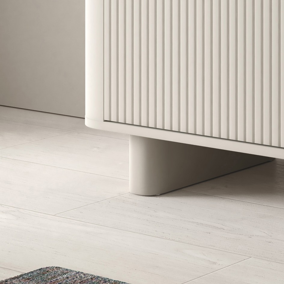 Komoda RTV Misterio 200cm ryflowana z zaokrąglonymi bokami Cashmere #7