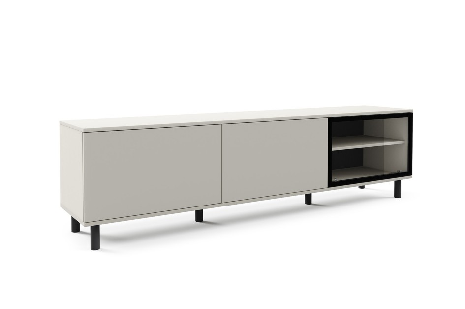 Szafka pod telewizor Arvo 200cm do salonu przeszklona Cashmere #6