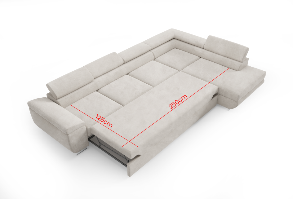 Narożnik Avesta XL wygodny rozkładany z funkcją spania Monolith 77 #5