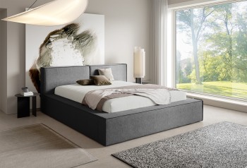 Łóżko tapicerowane Vango 140x200 nowoczesny design plecionka Sorella 89