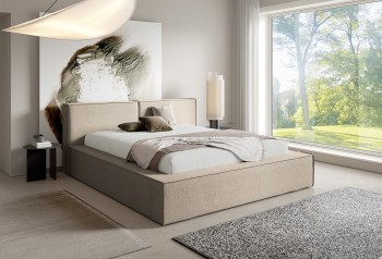 Łóżko tapicerowane Vango 180x200 eleganckie pleciona tkanina Sorella 05