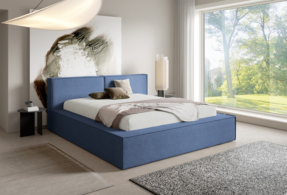 Łóżko tapicerowane Vango 180x200 pleciona tkanina Sorella 78 #1
