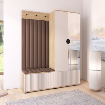 Garderoba Zora wersja 1 do przedpokoju Trinity 07 Dąb Cremona Cashmere