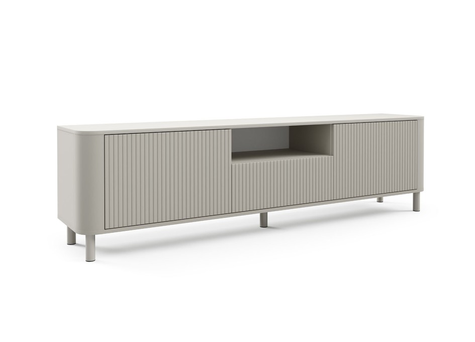 Komoda RTV Orvik 200cm frez zaokrąglone boki nogi Cashmere  #2