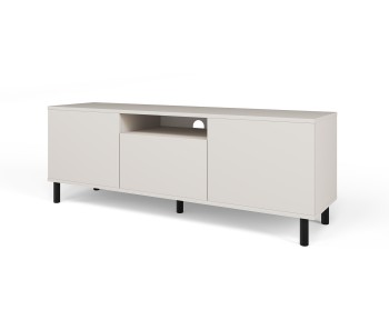 Szafka rtv Masimo 150 cm Cashmere nóżki metalowe słupki czarne