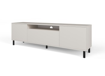 Szafka Masimo RTV 180 cm stolik pod tv japandi Cashmere nóżki okrągłe słupki