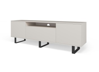 Komoda Masimo RTV 180 cm do salonu Cashmere nóżki czarne metalowe ramki