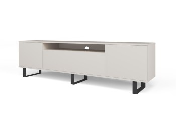 Komoda Masimo RTV 200 cm minimalistyczny design Cashmere nóżki czarne metalowe ramki