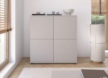 Pojemna komoda Masimo 100 cm 4D loft nóżki niskie z tworzywa sztucznego Cashmere