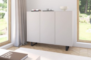 Komoda Masimo 150 cm 3 drzwiowa metalowe nóżki Kaszmir
