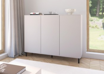 Komoda Masimo 150 cm 3D metalowe nogi słupki Cashmere