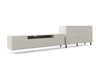 Zestaw Capri Premium do Salonu RTV 200 Komoda 2D3SZ i Okrągłe Stoliki