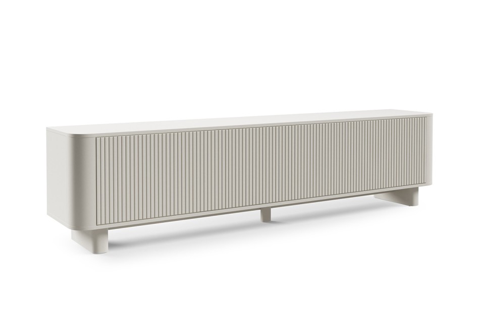RTV Misterio Premium 220 cm Cashmere pojemna komoda lamele zaokrąglone boki stojąca  #3