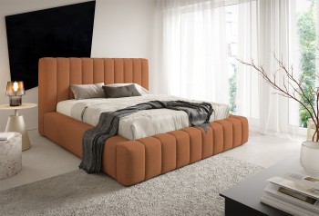 Łóżko tapicerowane Verme wygodne 120x200 designerskie Wind 56