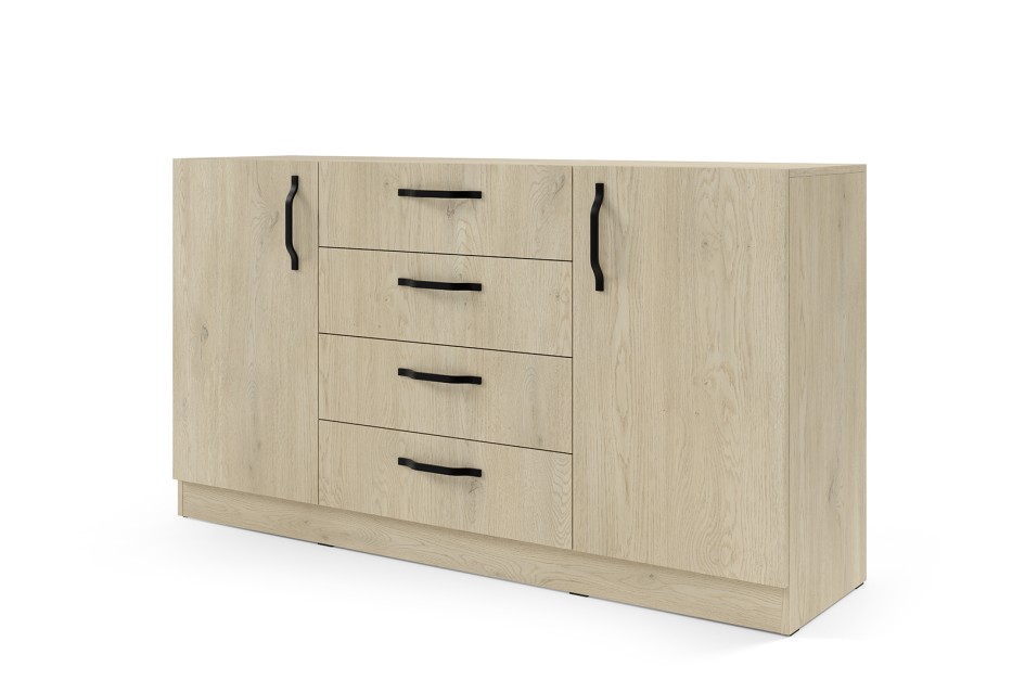 Komoda BRAGA 1 duża elegancja i praktyczność metalowe uchwyty Dąb cremona #1