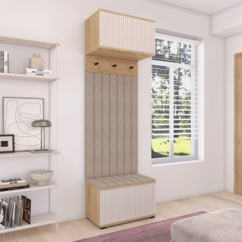 Ryflowana garderoba Zora wersja 5 Trinity 03 Dąb Cremona Cashmere