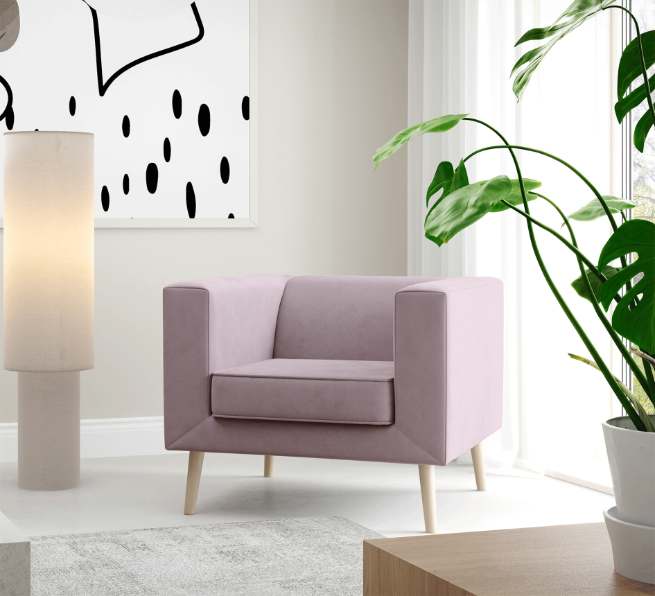 Sofa Kimi 1 designerska do salonu w tkaninie Velutto 14 #1