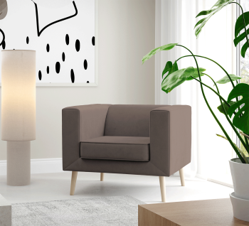 Sofa Kimi 1stylowa z prostymi bokami materiał Velutto 29