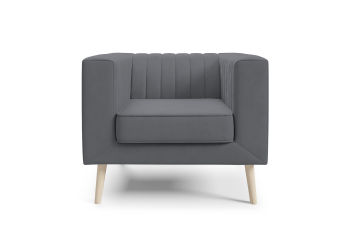 Sofa Angelika 1 minimalistyczna z ozdobnymi przeszyciami do salonu i gabinetu Velutto 18