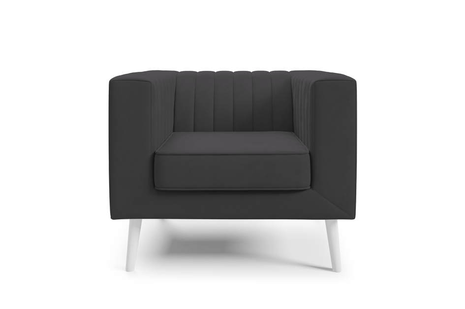 Sofa Angelika 1 z eleganckimi pionowymi przeszyciami tkanina Velutto 19 #3