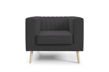 Sofa Angelika 1 z eleganckimi pionowymi przeszyciami tkanina Velutto 19
