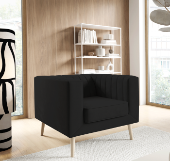 Sofa Angelika 1 premium z geometryczną bryłą i dekoracyjnym pikowaniem Velutto 20