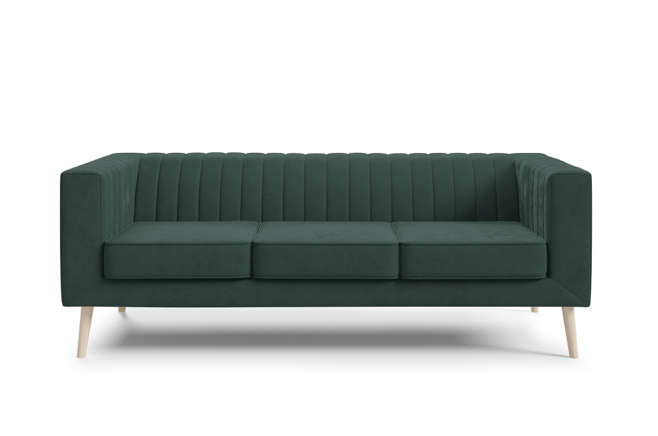 Sofa Angelika 3 designerska z miękkim siedziskiem i drewnianymi nogami Velutto 10 #2