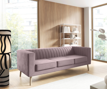 Sofa Angelika 3 premium z dekoracyjnymi przeszyciami do nowoczesnych wnętrz Velutto 14