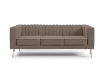 Sofa Angelika 3 z szerokimi bokami i miękkim wykończeniem Velutto 29