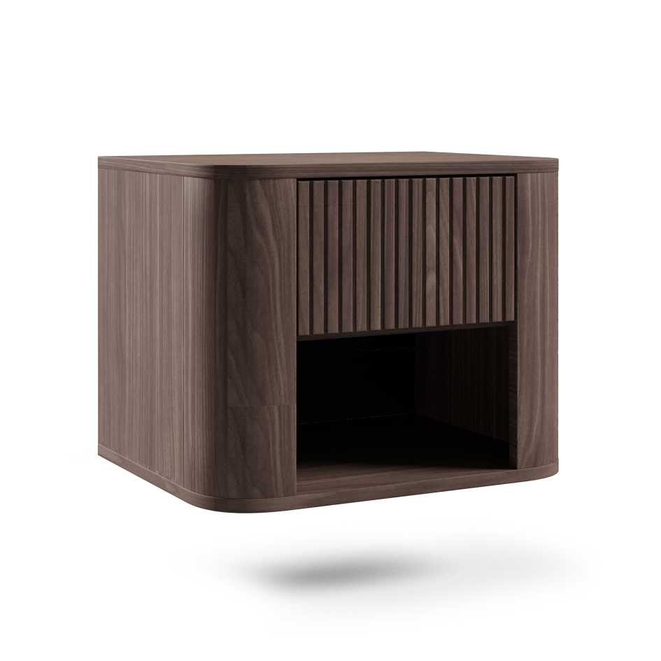 Szafka nocna Misterio Premium 50 cm Orzech Lincoln designerska forma i lamele #3