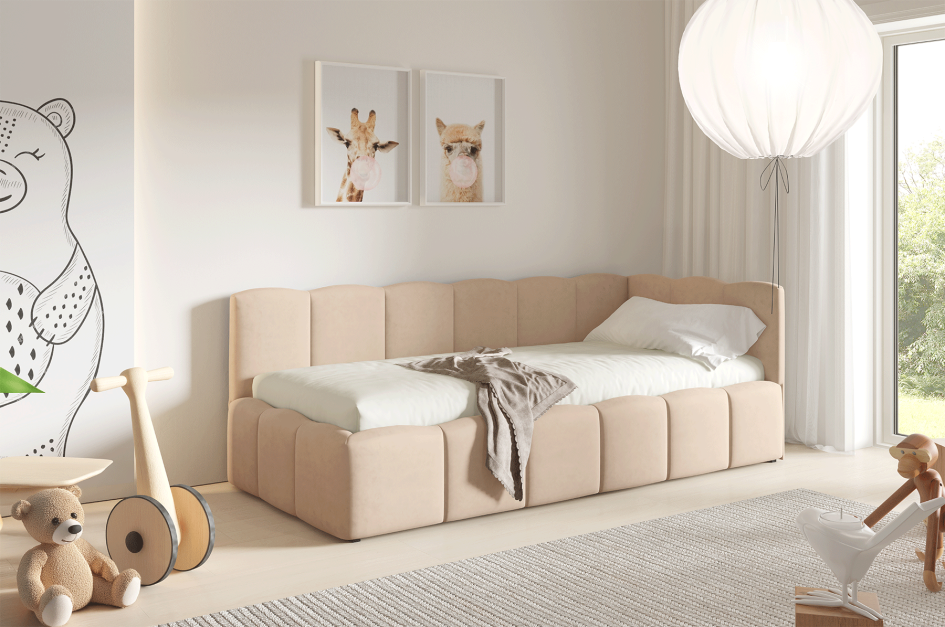 Łóżko tapicerowane Sintra N 90x200  komfortowy wypoczynek i elegancki wygląd Paros 02 #1