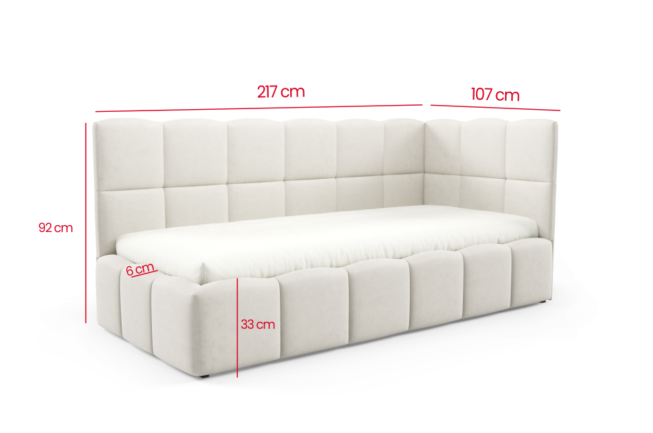 Łóżko Sintra W 90x200 minimalistyczny design i codzienna wygoda Paros 03 #5