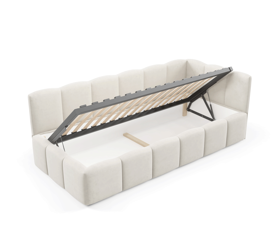 Tapicerowane łóżko Sintra N 120x200 minimalistyczny styl i funkcjonalność Kronos 27 #3