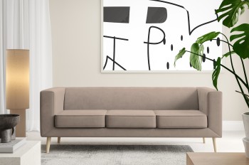Sofa Kimi 3 elegancka sofa do nowoczesnych wnętrz z prostą formą Velutto 03