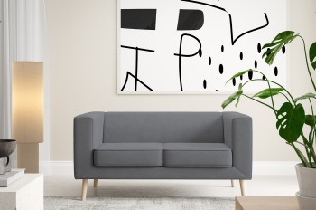 Sofa Kimi 2 designerska do salonu w tkaninie Velutto 18