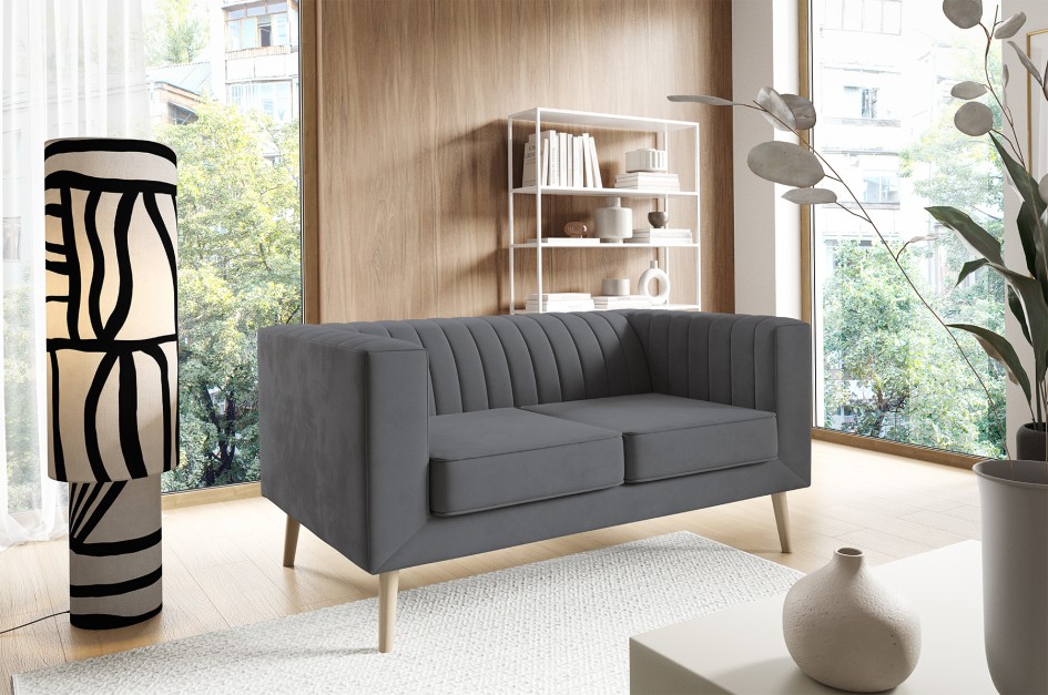 Sofa Angelika 2 minimalistyczna  z miękkim siedziskiem Velutto 18 #1