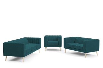 Zestaw Angelika eleganckie kanapy do salonu materiał Velutto 36