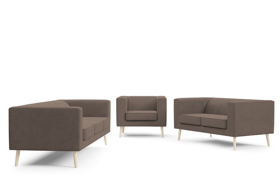 Zestaw Kimi minimalistyczny zestaw sofa fotel materiał Velutto 29 #2