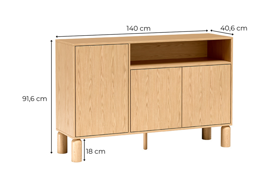 Komoda Sanden 2 designerski mebel do salonu dąb Bookmatch #5