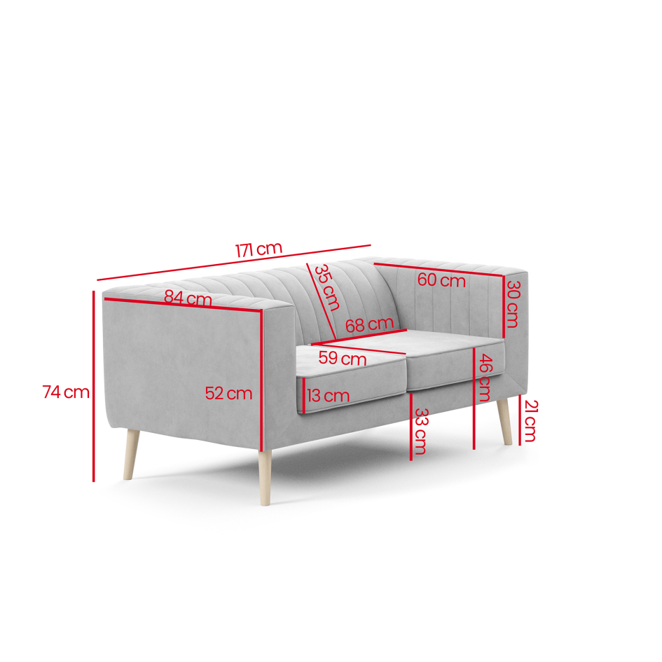 Sofa Angelika 2 premium z eleganckim przeszyciem Velutto 19 #7