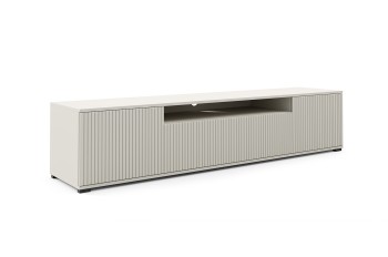 Komoda Capri Premium RTV 180 cm lamele na niskich nóżkach  Cashmere